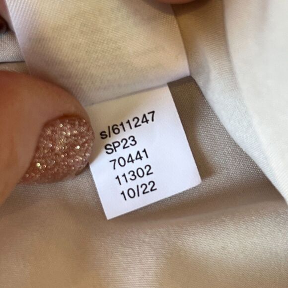 Ann Taylor One Button Khaki Blazer 2 Petite  Fitted Office Work Career Cotton - Picture 4 of 7